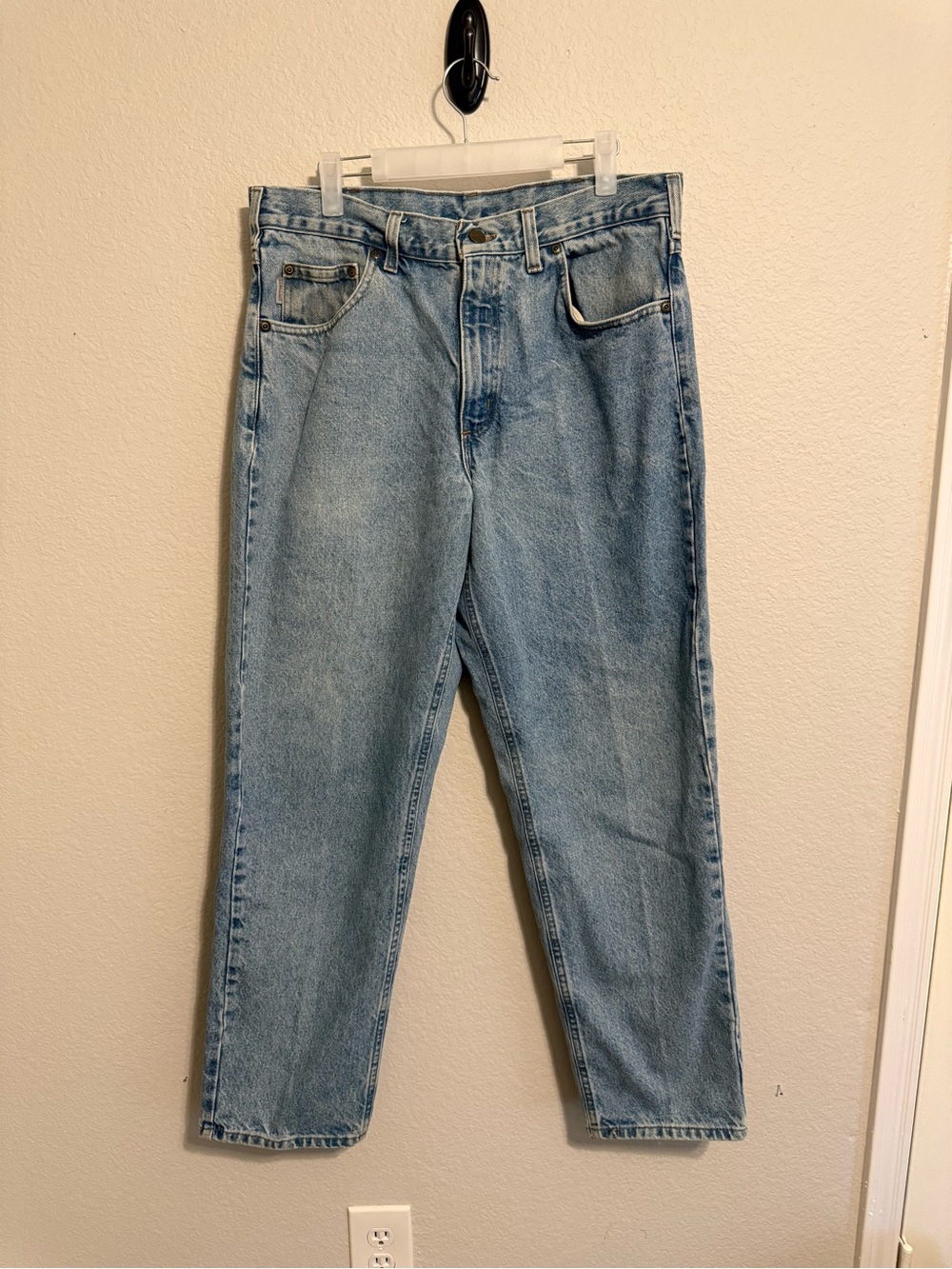 Carhartt Relaxed Fit Jeans Men's Blue Waist 34x30 Cotton Jeans